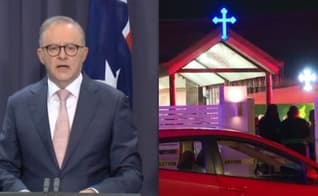O primeiro ministro da Austrália, Anthony Albanese, condenou o ataque à igreja. (Foto: Reprodução/The Guardian/YouTube/7NEWS Australia).