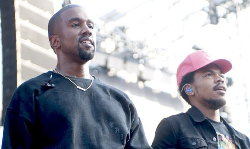 Kanye West (esquerda) e Chance The Rapper (direita). (Foto: Getty Images)